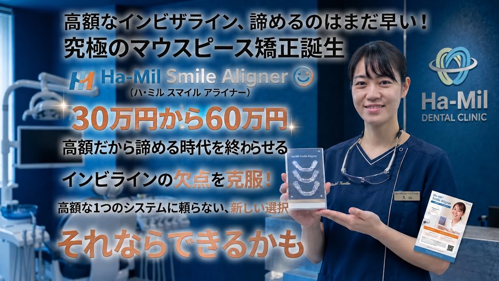 インビザライン見積額の半額でできるHa-Mil Smile Aligner